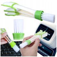 PĘDZEL SZCZOTKA DO CZYSZCZENIA SAMOCHODU KRATEK NAWIEWU KLAWIATURY 2W1