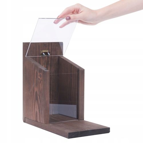 Karmnik Dla Wiewiórek Drewniany Domek Impregnowany Duży Orzechowa na Arena.pl