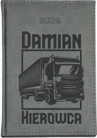 KALENDARZ A5 2026 dzienny KSIĄŻKOWY z grawerem PREZENT DLA KIEROWCY + IMIĘ