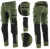 SPODNIE robocze ELASTYCZNE męskie KHAKI taktyczne OLIWKA nylon SOFSTHELL 56