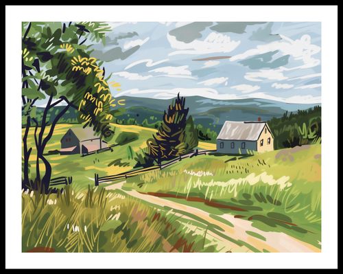 Plakat 65x50cm Bujna Wieś na Arena.pl