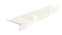 Gruba płytka schodowa z kapinosem 160x30, JASNY KREMOWY MARMUR - POŁYSK