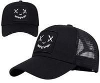 Czapka z daszkiem czarna bejsbolówka z haftem uniwersalna