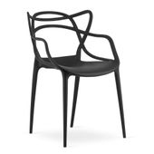 Krzesło czarne plastikowe KATO design nowoczesny do jadalni kuchni