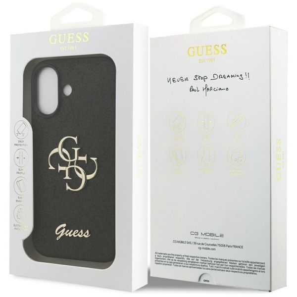 Etui Guess Fixed Glitter Big 4G do iPhone 17 czarny zdjęcie 8