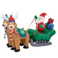 mikołaj nadmuchiwany dekoracja świąteczna sanie renifer dmuchaniec jumihome