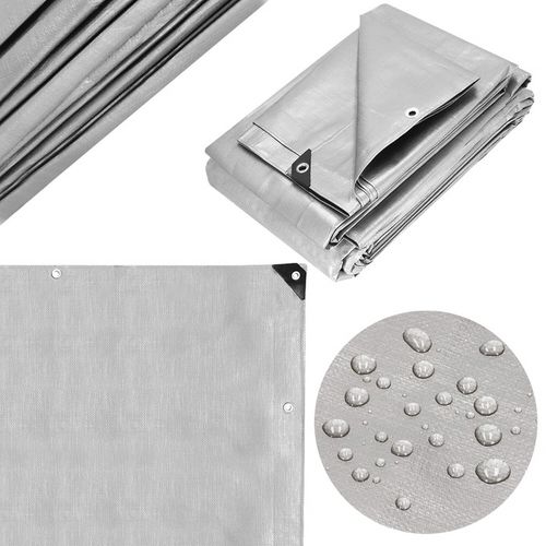 PLANDEKA PLANDEKI 3x4m SZARA WZMACNIANA 260G MOCNE OKRYCIE PŁACHTA na Arena.pl