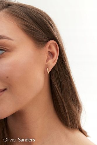 ZŁOTE KOLCZYKI DAMSKIE 585 Z KRYSZTAŁAMI SWAROVSKI GRAWER PREZENT DLA ŻONY na Arena.pl