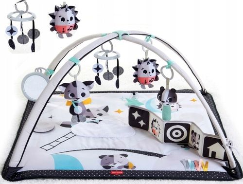 Mata edukacyjna z muzyką pałąk Magiczna Kraina czarno biała dla niemowląt na Arena.pl