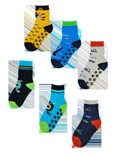 SKARPETY BAWEŁNIANE Z ABS SB007 23-26 wzór - dziewczynka na Arena.pl