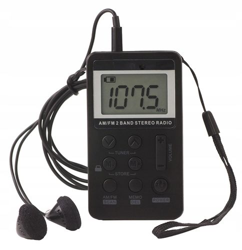 MINI RADIO CYFROWE PROGRAMOWANIE AKUMULATOR SŁUCH + naklejka na Arena.pl