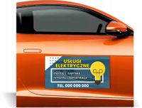 Magnes na samochód reklama magnetyczna 60x30 USŁUGI ELEKTRYCZNE dużo wzorów