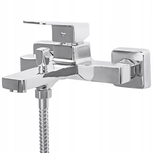 Bateria wannowa z prysznicem ścienna chrom srebrna kran do wanny YOKA na Arena.pl