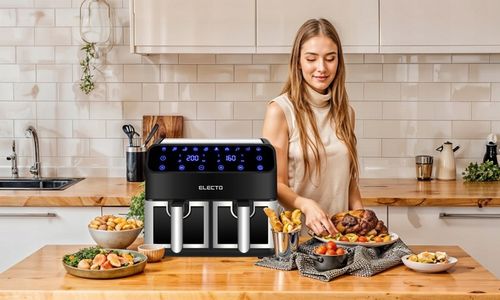 PODWÓJNA FRYTKOWNICA AIR FRYER BEZTŁUSZCZOWA DWUKOMOROWA 8L WIFI na Arena.pl