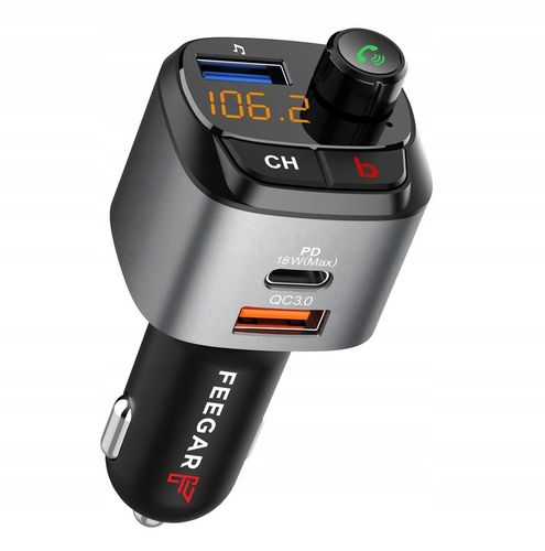 FEEGAR Transmiter FM Zestaw głośnomówiący BT QC4.0 na Arena.pl