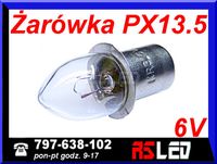 żarówka tradycyjna szklana px13.5 kołnierz 6v 0,5A