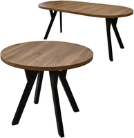 Stół okrągły 80 cm rozkładany do 160 nogi drewniane LOFTOWY do salonu HIT