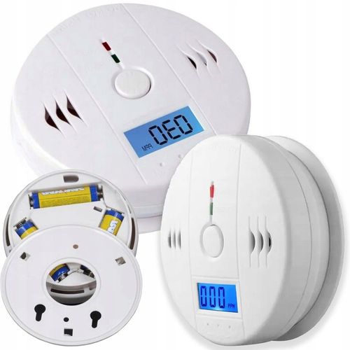 Czujnik czadu i dymu detektor tlenku węgla CO BEZPRZEWODOWY LCD GŁOŚNY na Arena.pl
