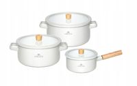 Zestaw garnków GERLACH Natur Enamel Biały (6 elementów)