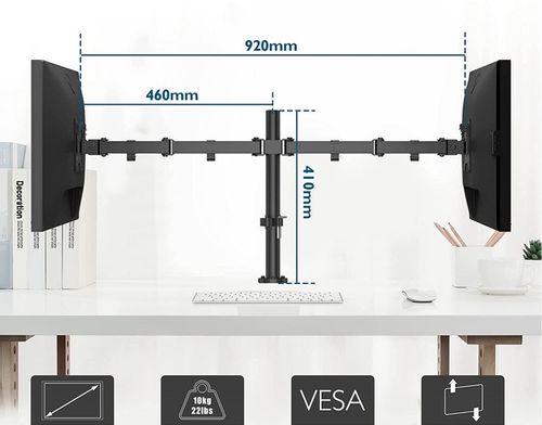 Uchwyt biurkowy podwójny 2x LCD max. 32 BONTEC na Arena.pl