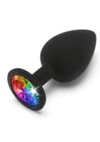 rainbow booty jewel large black