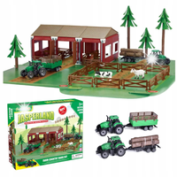Farma Zagroda Zwierzęta Traktor Przyczepa Figurki Krowa Koń Koza 102 el