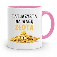 Dla Tatuażystki Tatuażysty Kubek Różowy Na Prezent Z Nadrukiem Ze Zdjęciem