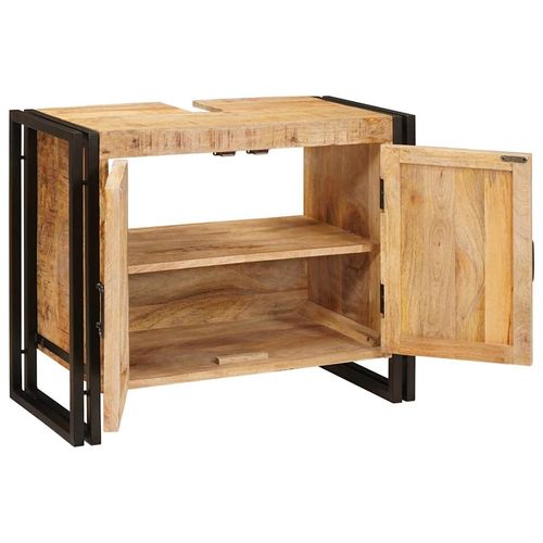 Szafka pod umywalkę 71 x 33 x 58 cm Lite drewno mango i żelazo na Arena.pl