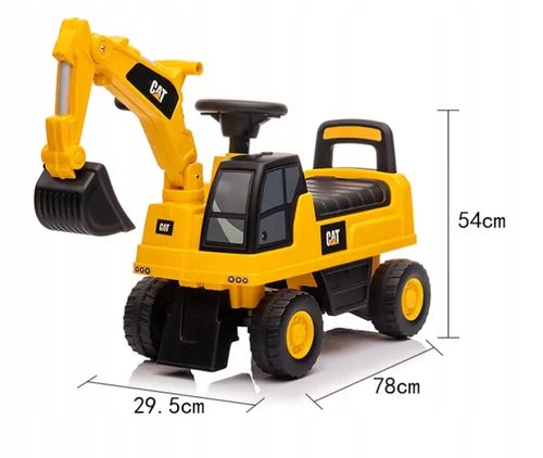 Koparka CATERPILLAR dla dzieci CAT JEŹDZIK ODPYCHACZ ruchoma łyżka DŹWIĘKI na Arena.pl