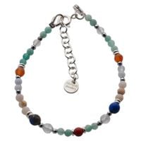 Bransoletka znak zodiaku rak - mix kamieni i srebro