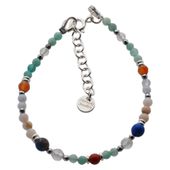 Bransoletka znak zodiaku rak - mix kamieni i srebro