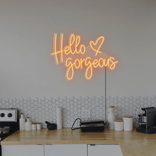 Napis LED Hello Gorgeous na Arena.pl