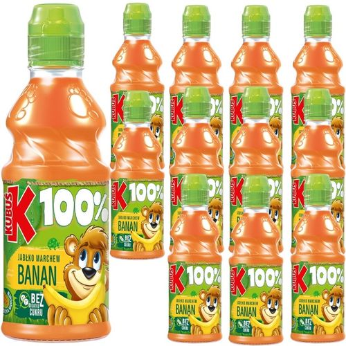 KUBUŚ 100% Sok Banan Marchew Jabłko 12 x 300ml na Arena.pl