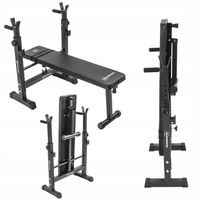 Ławka ławeczka płaska do ćwiczeń składana regulowane stojaki ASEKURACJA