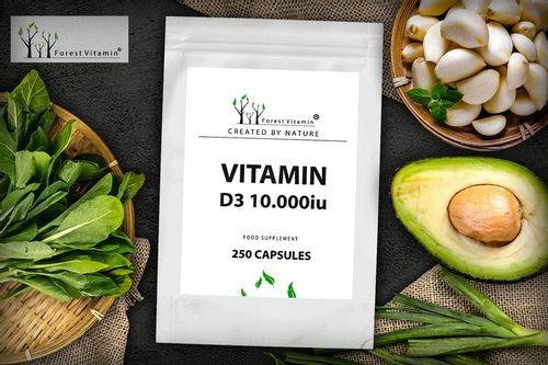 FOREST WITAMINA D3 10000iu 250 KAPS MOCNA ZDROWIE na Arena.pl