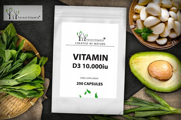 FOREST WITAMINA D3 10000iu 250 KAPS MOCNA ZDROWIE zdjęcie 10