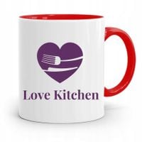 Kubek Czerwony Dla Kucharza Kucharki Love Kitchen Z Nadrukiem Ze Zdjęciem
