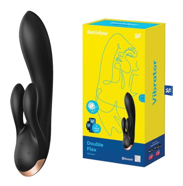 Wibrator-Double Flex Connect App (Black) zdjęcie 1