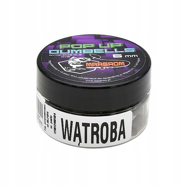 Dumbells POP UP 6 mm Margrom WĄTROBA przynęta Method Feeder zdjęcie 3