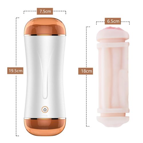 Masturbator-Boss Series-Vibrating Masturbation Cup USB 10 function + Interactive Function / Double Ends na Arena.pl