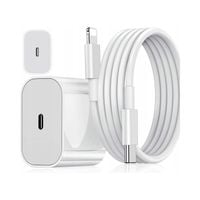 Ładowarka 20W PD Zestaw MFi do iPhone Kabel Lightning Biała Quick Charge