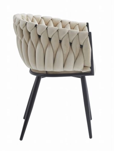 Krzesło ORION - aksamit beż / nogi czarne x 1 na Arena.pl