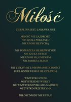 TABLICA ślubna HYMN O MIŁOŚCI drewno 70x100cm