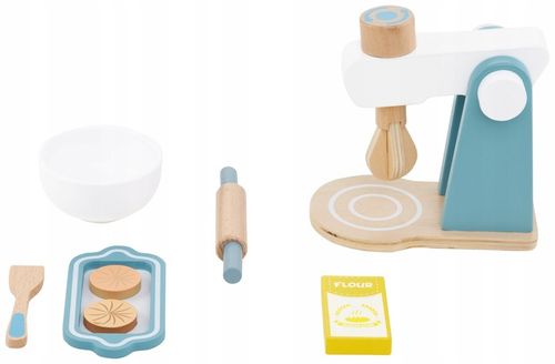 Zabawka Edukacyjna DREWNIANY MIKSER BLENDER ROBOT KUCHENNY DLA DZIECI 3+ na Arena.pl