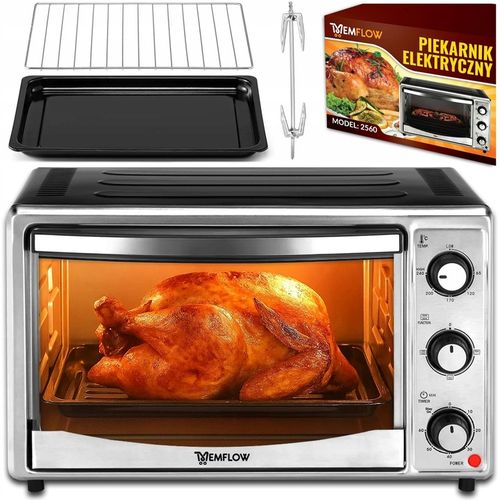 MINI PIEKARNIK PIECYK ELEKTRYCZNY Z TERMOOBIEGIEM DO PIECZENIA 25L na Arena.pl