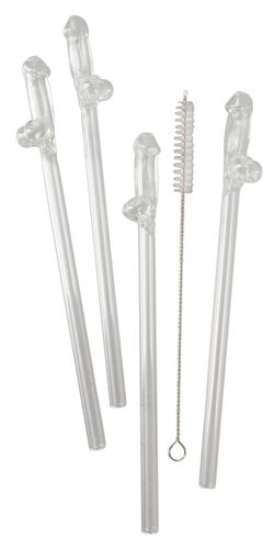 glass drinking straw willy x 4 na Arena.pl