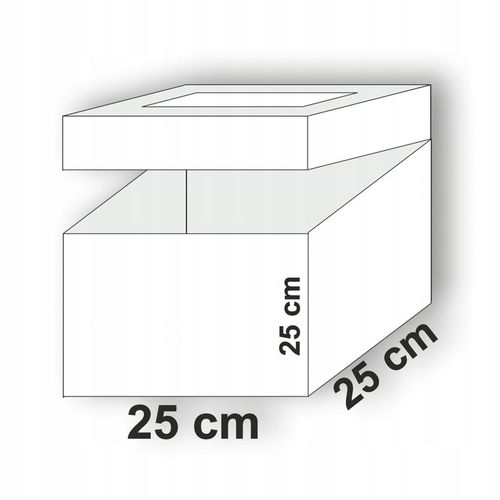 Pudełko Karton na TORT z Okienkiem 5 szt. 25x25x25 na Arena.pl
