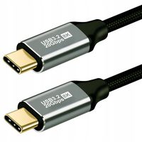 2 x Przewód USB-C na USB-C | 3.2 gen.2 20Gbps 4K/8K 20V/5A 100W | 1M oplot