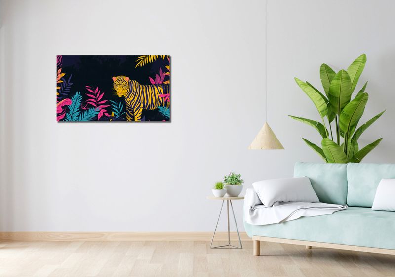 Obraz 90x50cm Tygrys w Rozdarciu zdjęcie 2