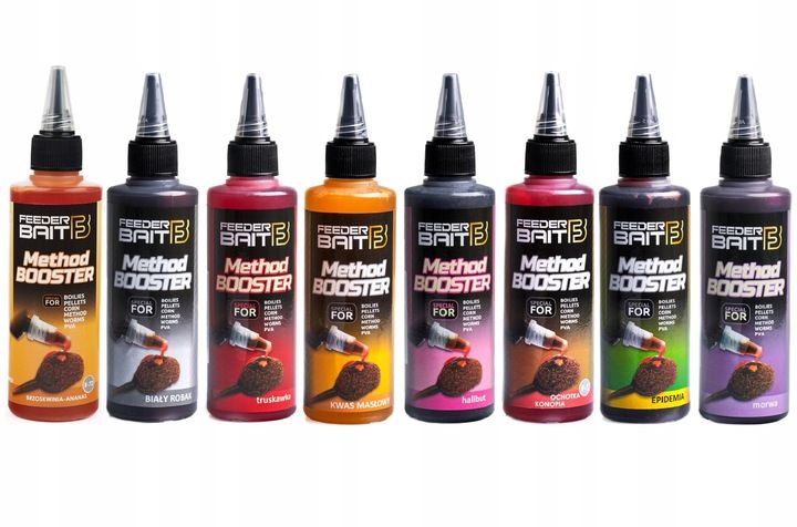 FEEDER BAIT METHOD BOOSTER 100 ML ZESTAW 8 SMAKÓW zdjęcie 1